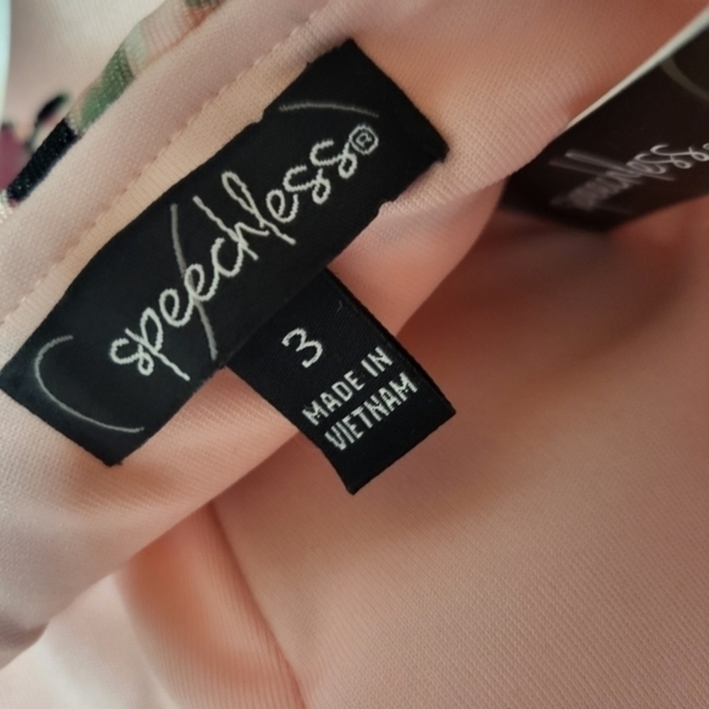 Speechless Floral Tie-back Pink Dress Formal - Picture 3 of 8